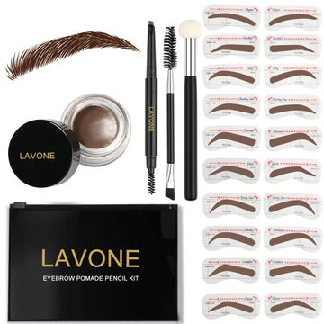 LAVONE sello y plantilla para cejas para definición rápida y duradera.