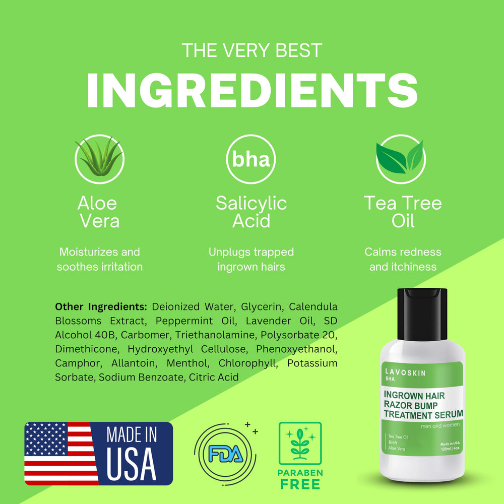 LAVOSKIN Gel arbre à thé acide salicylique – après-épilation pour peau hydratée