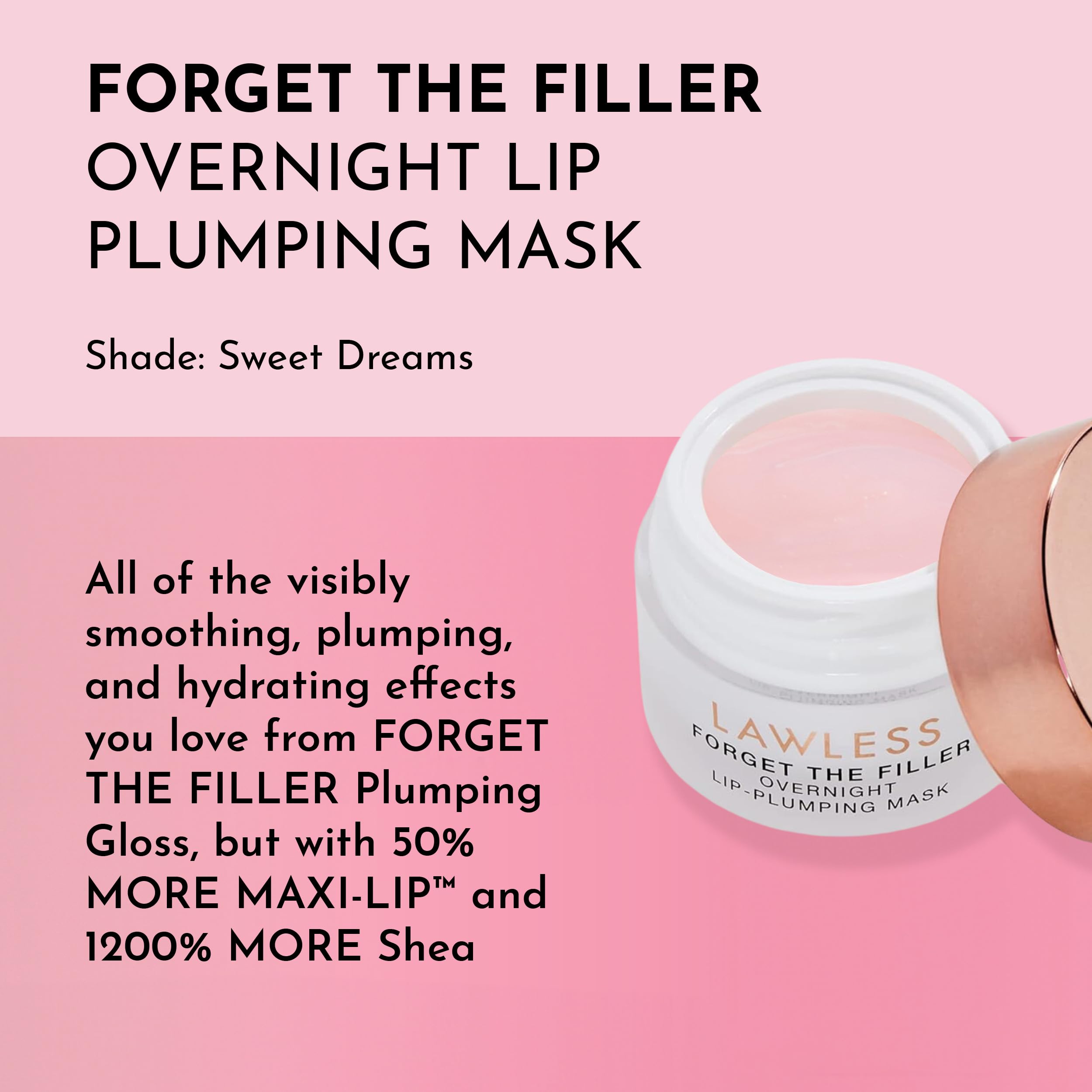 Aplicación de la mascarilla labial LAWLESS en labios para hidratación intensiva.