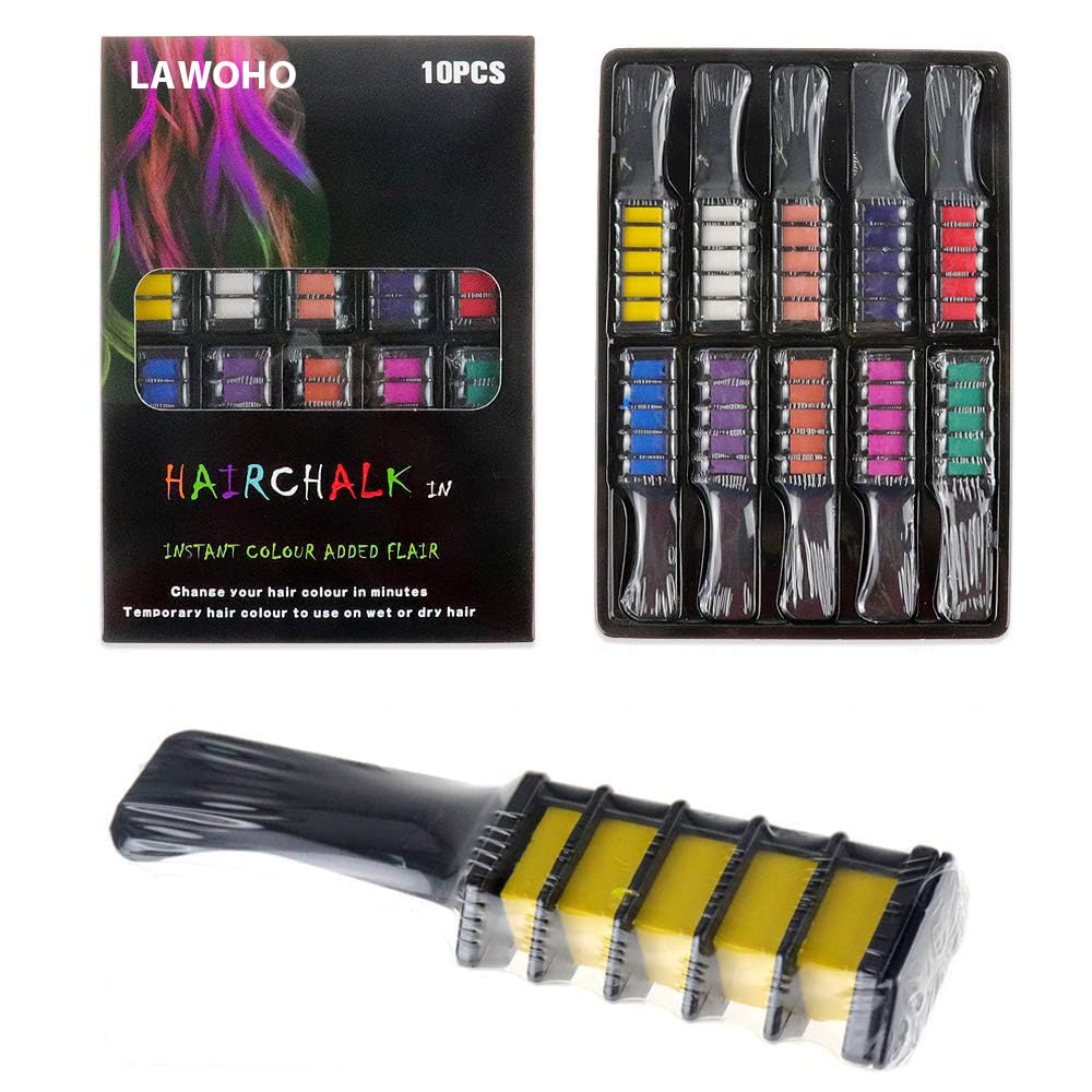 Conjunto LAWOHO de 10 colores brillantes para el cabello