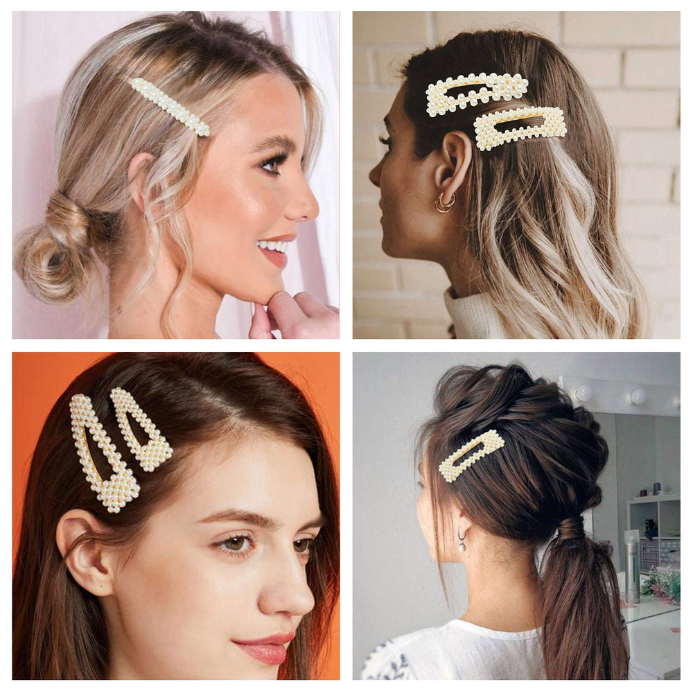 Clips de perla LAXIZAR para peinados nocturnos y eventos