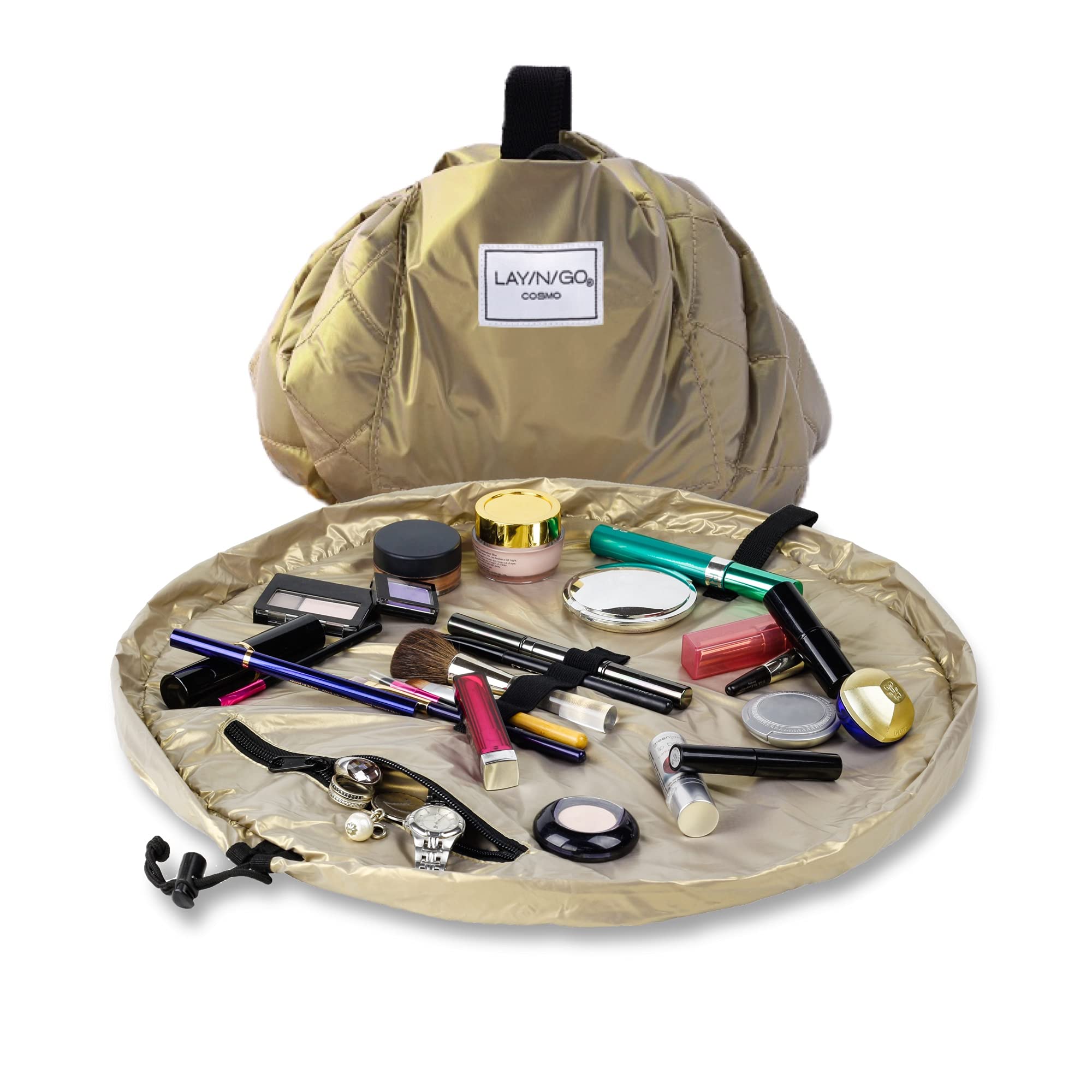 Lay-n-Go Cosmo bolsa cosméticos con cordón para ver todo de un vistazo