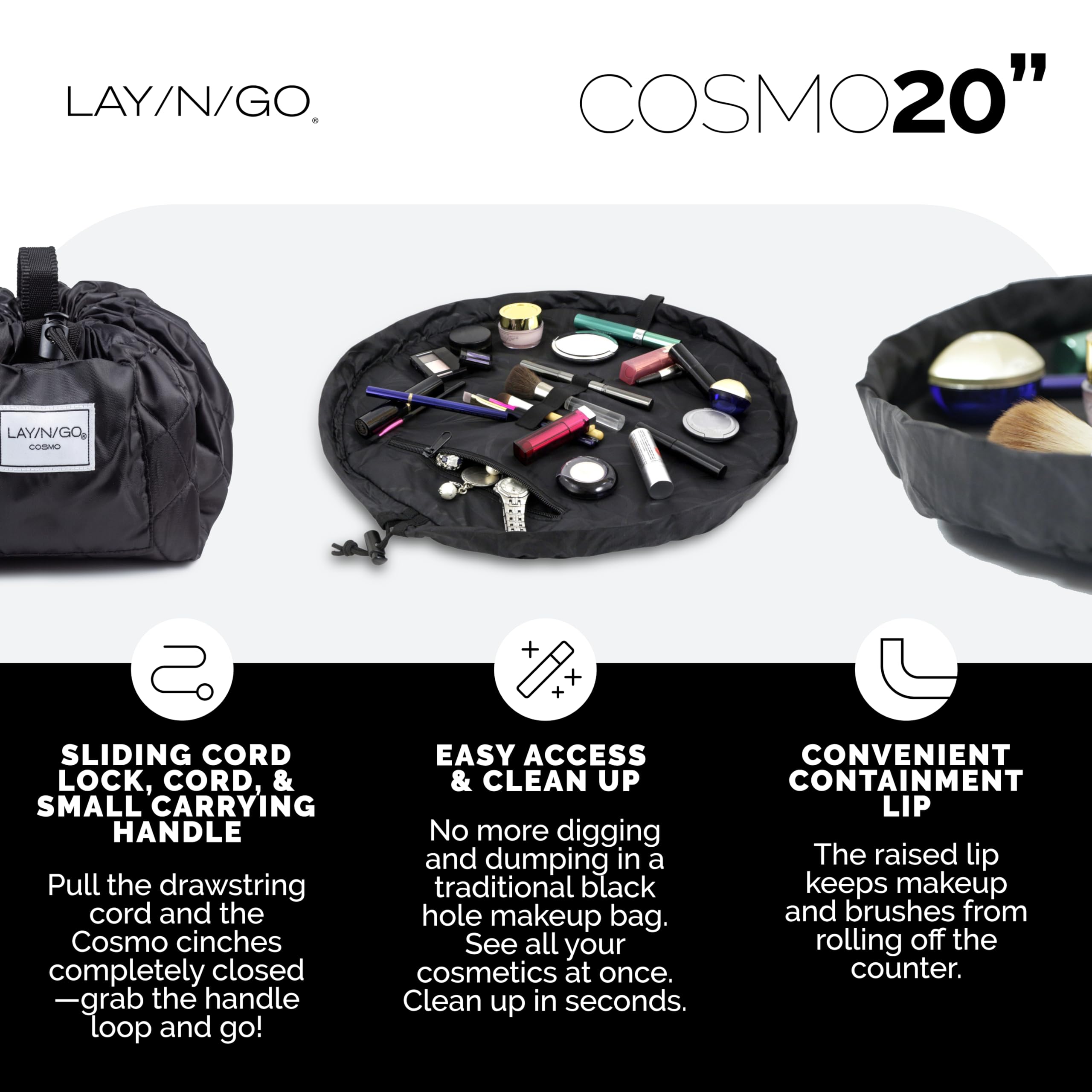Lay-n-Go Cosmo bolsa viaje resistente para uso diario