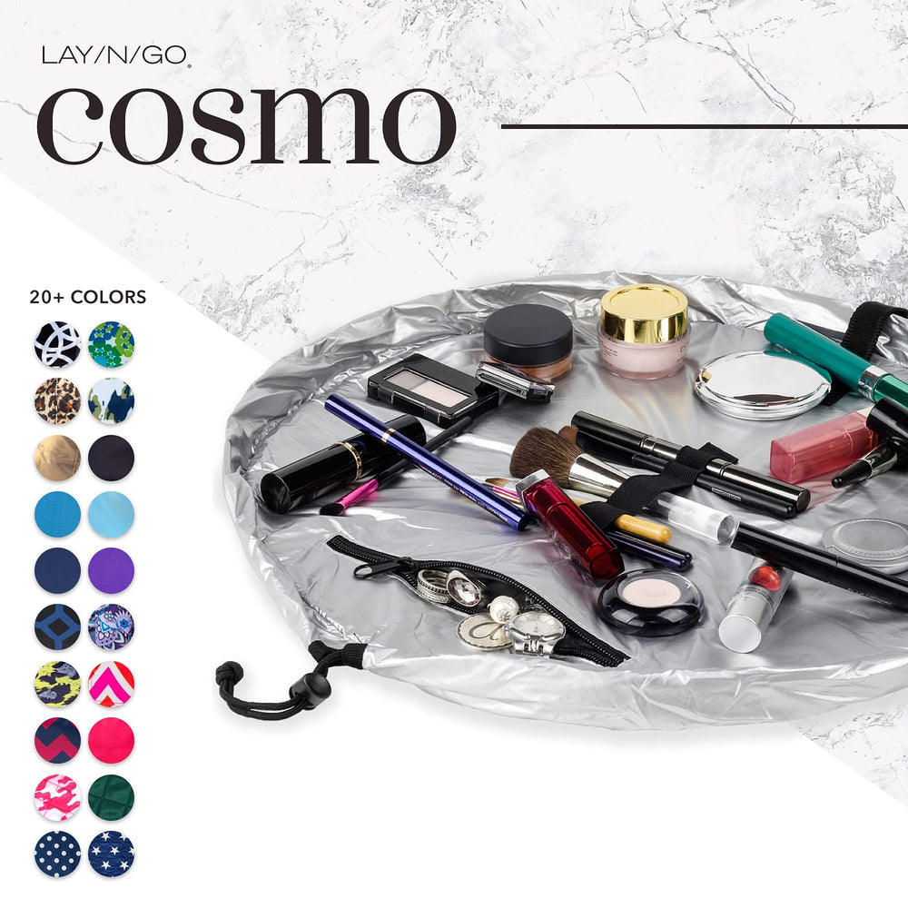 Lay-n-Go Cosmo bordes elevados que mantienen productos en su lugar.