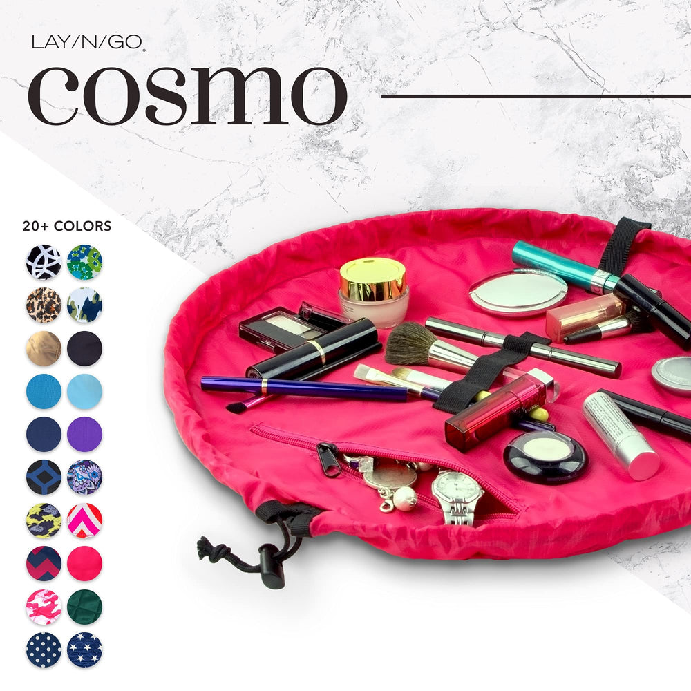 Lay-n-Go Cosmo cierre dinámico perfecto para empacar y deshacer fácil al salir.
