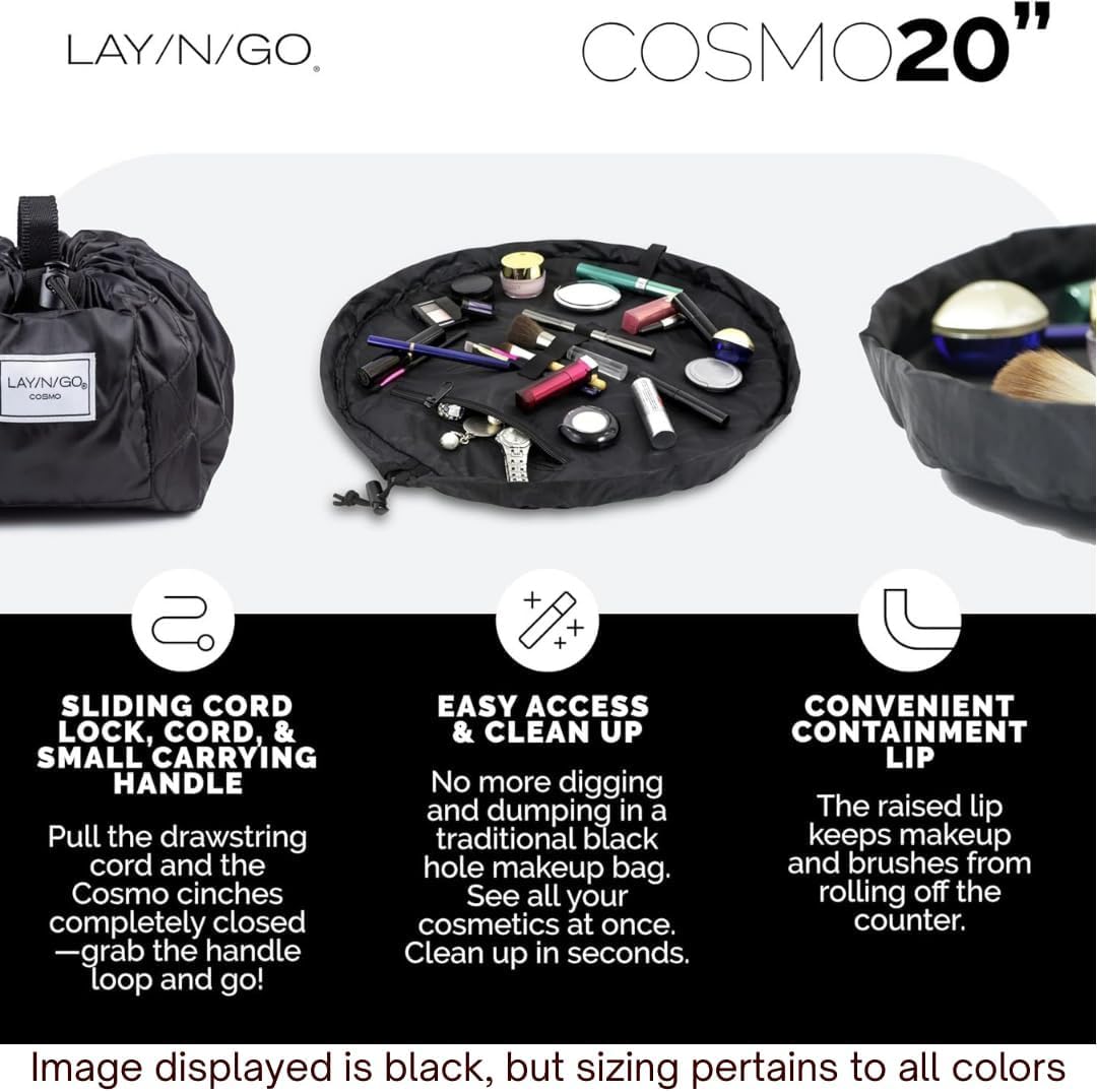 Lay-n-Go Cosmo ideal para viajes y uso diario como organizador práctico.