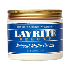 Layrite Crème Matte Naturelle – bouteille pour une tenue moyenne durable et naturelle.