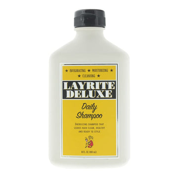 Layrite Daily Shampoo: botella con espuma suave para una limpieza eficaz