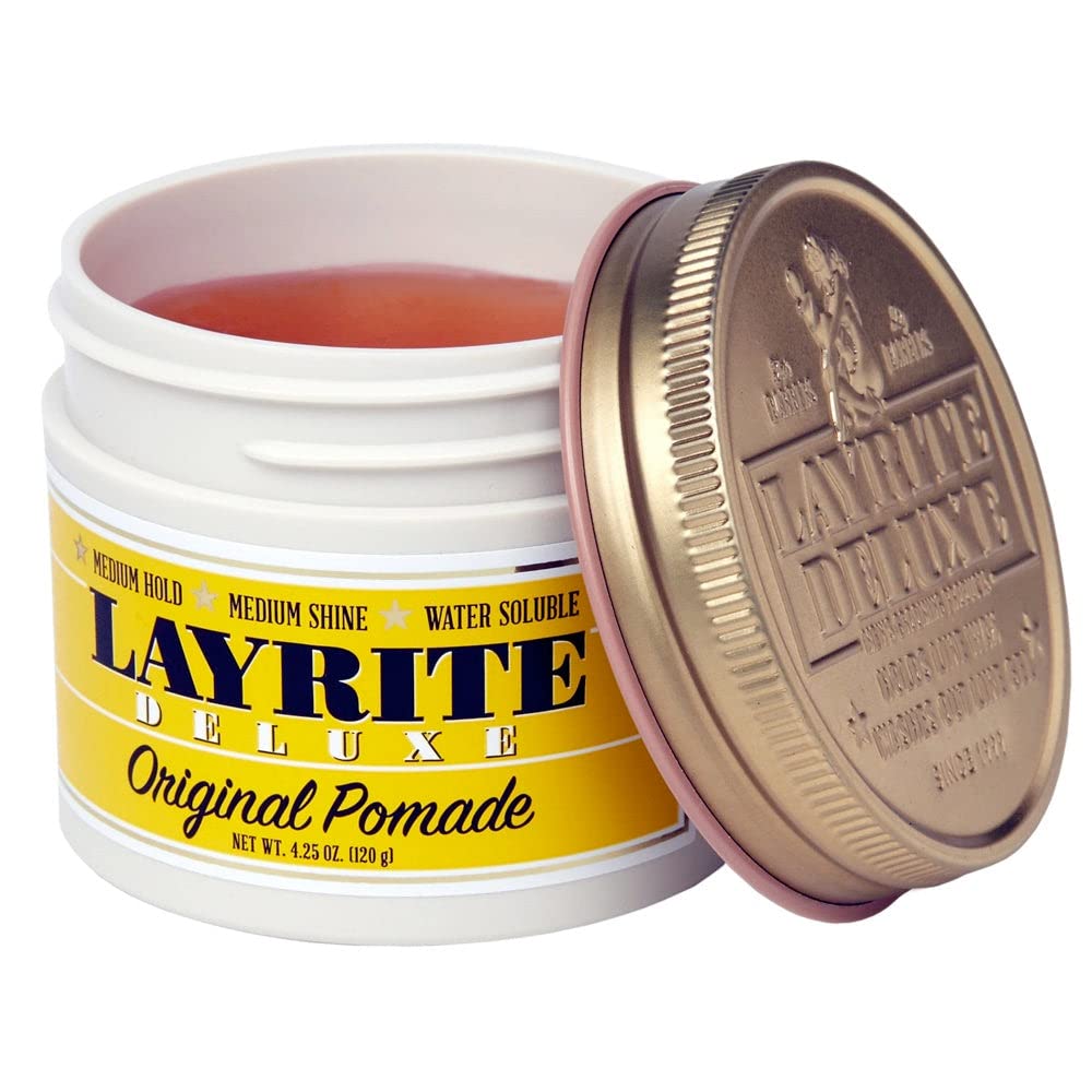 Layrite Original Pomada, aroma a vainilla, ideal para un peinado fresco durante todo el día.