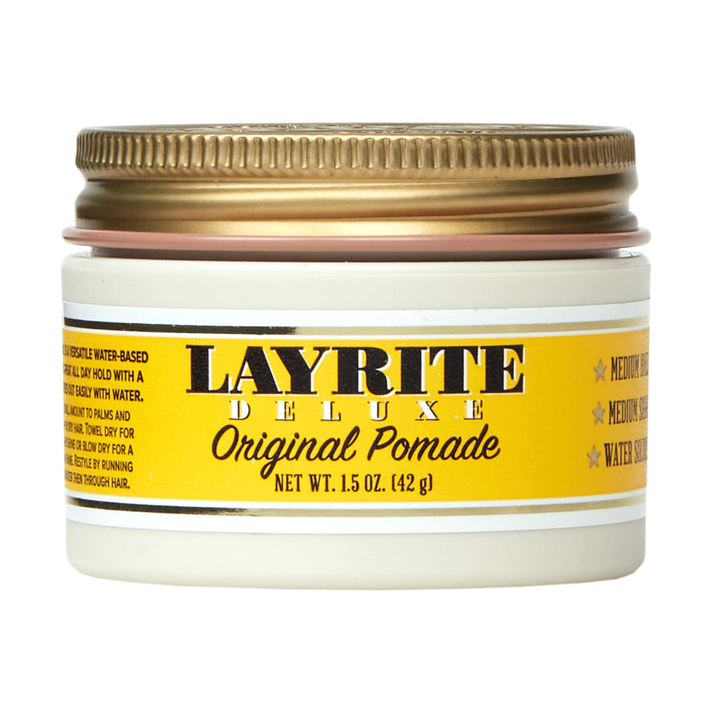 Layrite Original Pomade en bote, presentación limpia para un peinado duradero