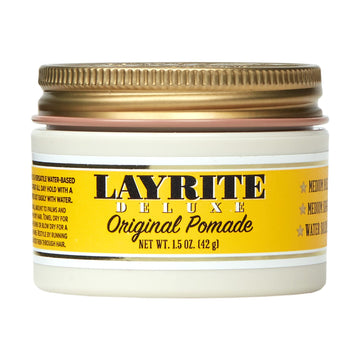Layrite Original Pomade en bote, presentación limpia para un peinado duradero