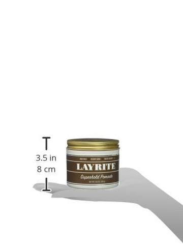 Layrite Super Hold pomade: control extremo para estilos altos y definidos.