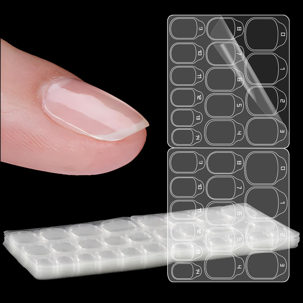 Laza pegatinas adhesivas claras en 10 hojas para ajustes rápidos de uñas