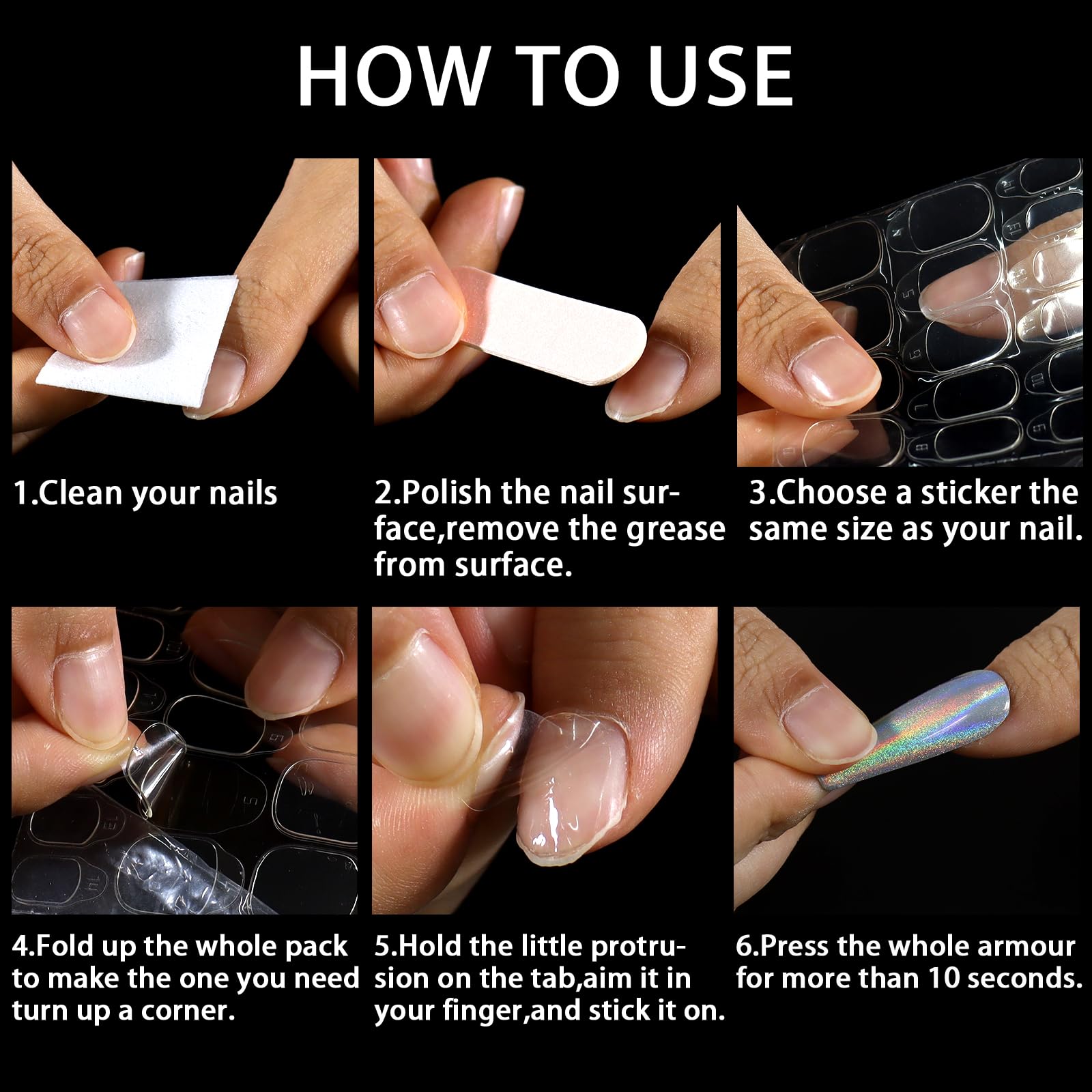 Laza adhesivos uñas tono amarillento natural para un aspecto realista