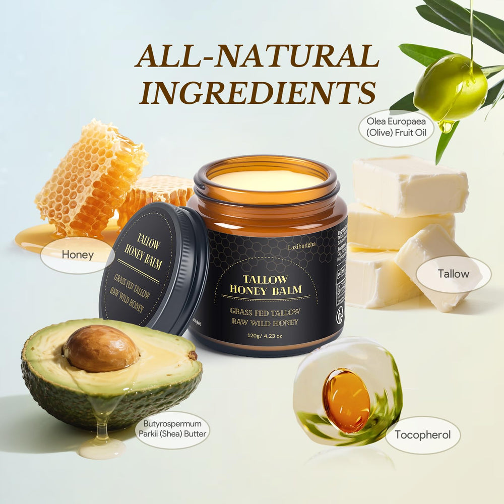 Lazibudgha aceites naturales para rostro y cuerpo con miel.