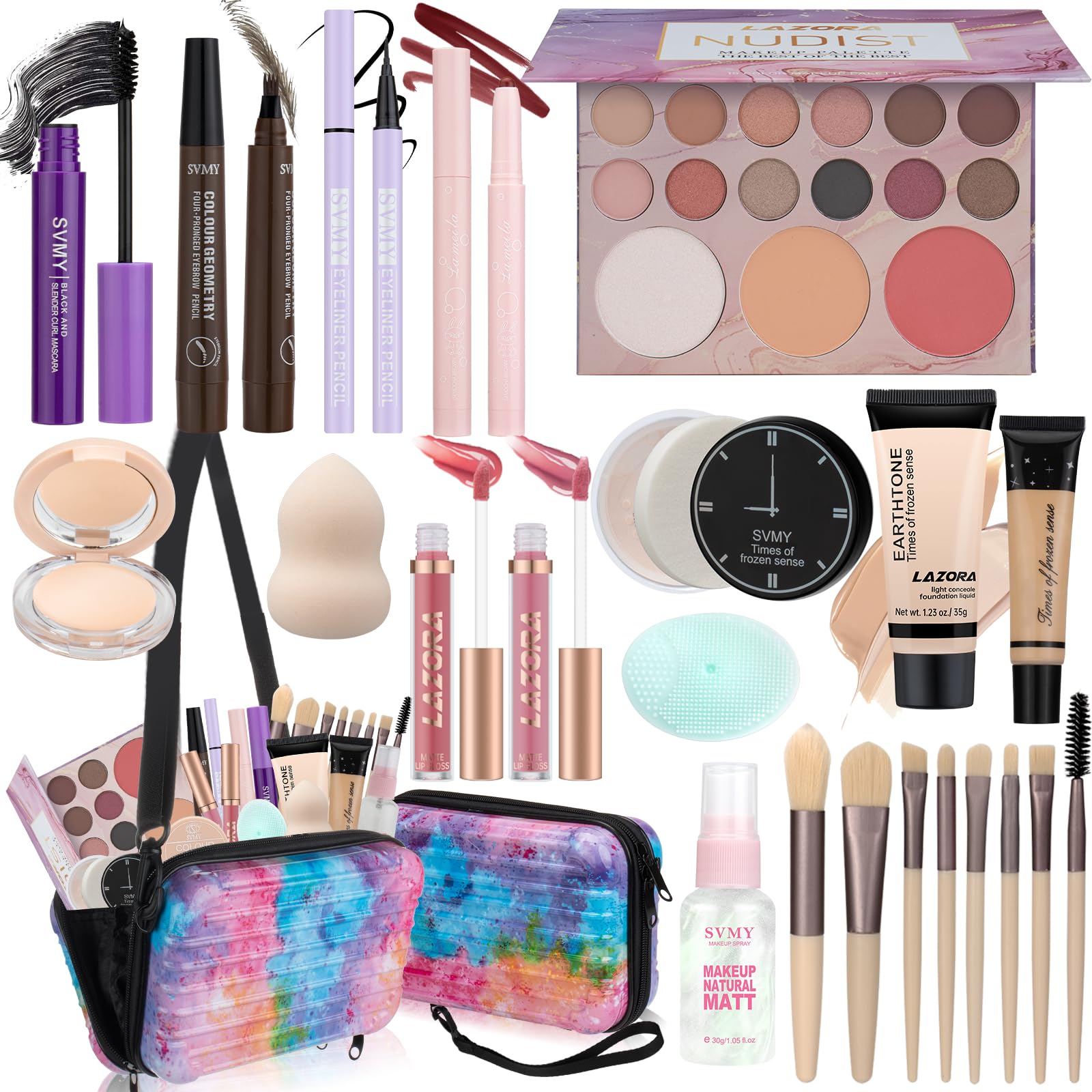 Lazora paleta de maquillaje versátil para looks diarios.
