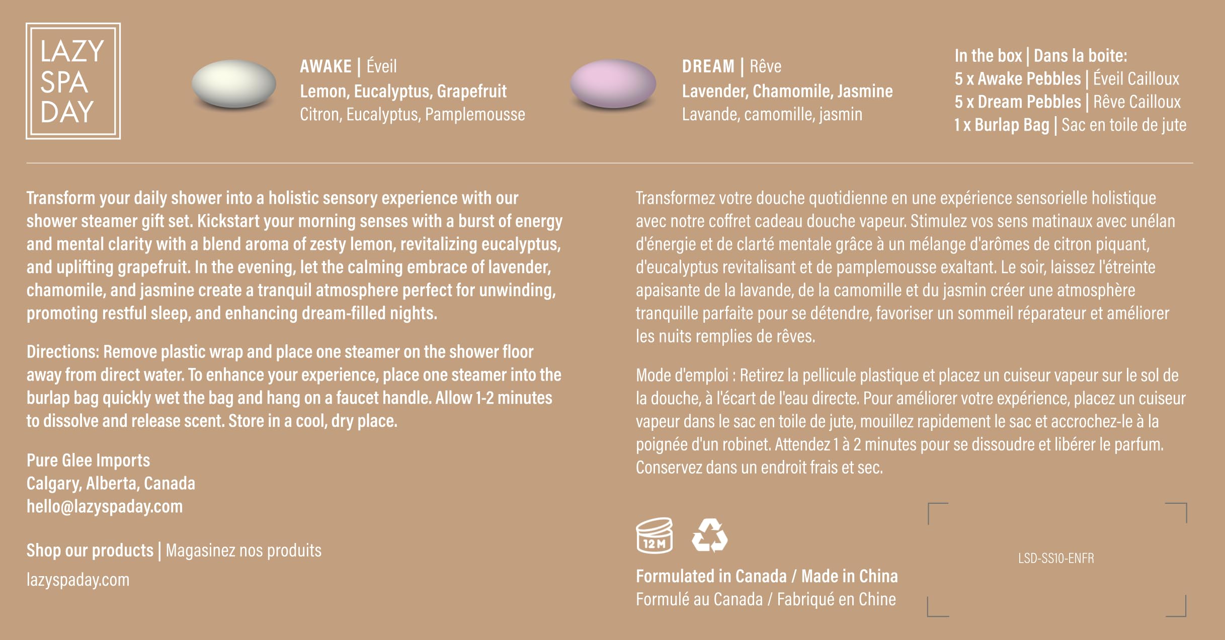 Lazy Spa Day Bolsa arpillera colgante para intensificar el aroma