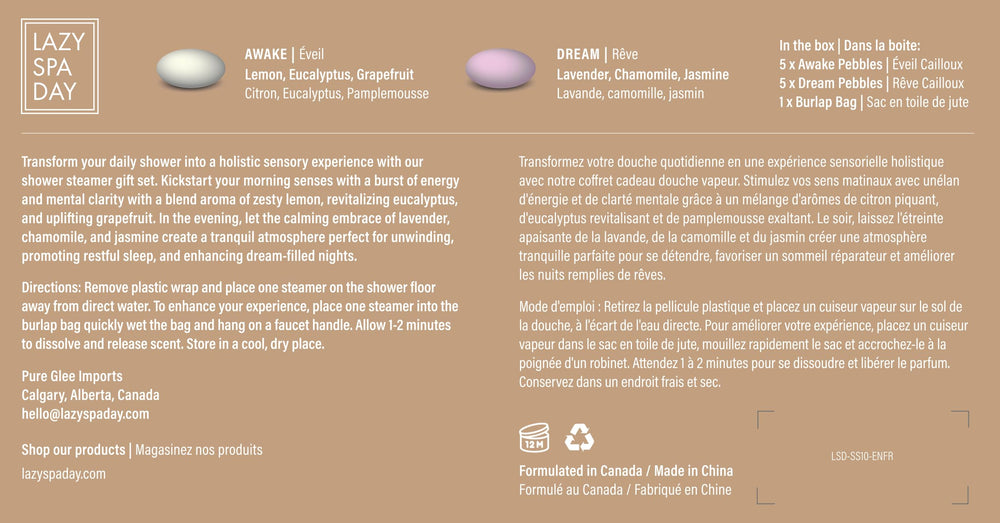 Lazy Spa Day Bolsa arpillera colgante para intensificar el aroma