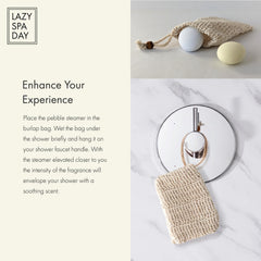 Lazy Spa Day Bolsa de arpillera incluida para transporte y aroma
