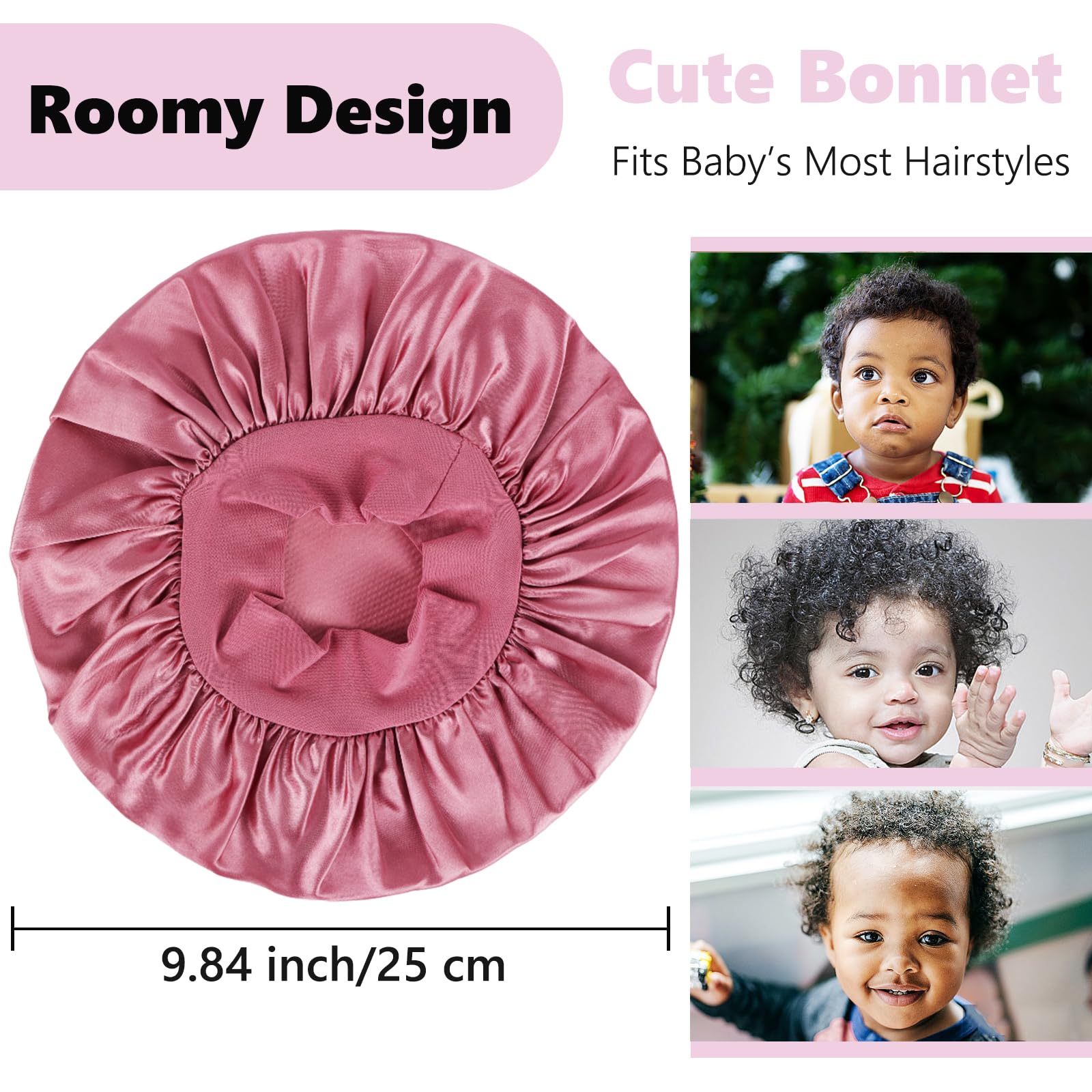 LBYLUS bonete seda bebe, tacto suave, protege el cabello durante el sueño