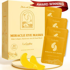 LE GUSHE Gold Under Eye Patches tackle puffy eyes for a refreshed look.