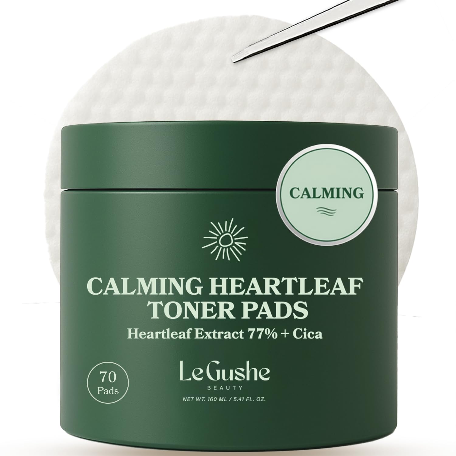 Discos LE GUSHE Heartleaf en empaque, ideal para rutina diaria.