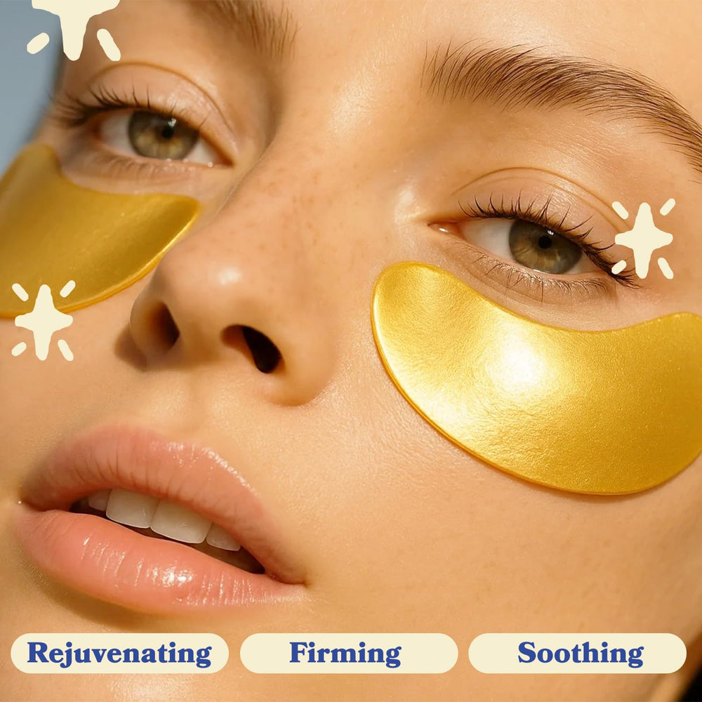 Parche LE GUSHE oro ideal para ritual nocturno de cuidado.