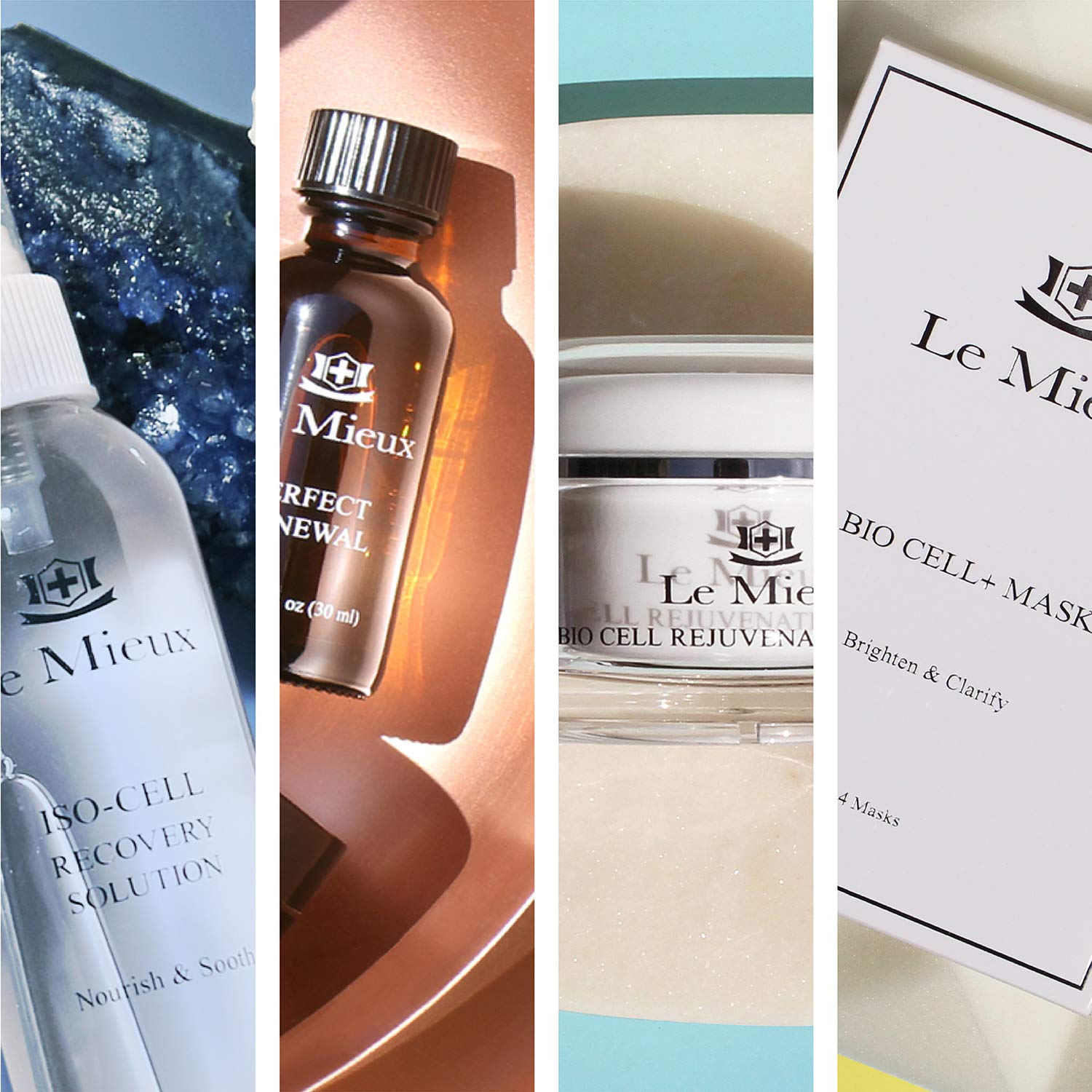 Le Mieux ingredients with peptides and ceramides support skin resilience and comfort.