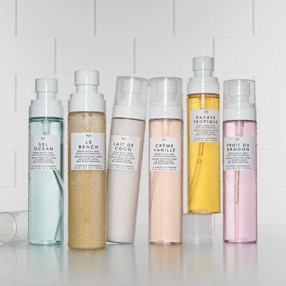 Le Monde Gourmand Lait de Coco Fresh Mist: aplicación en cuello y muñecas para un toque final.