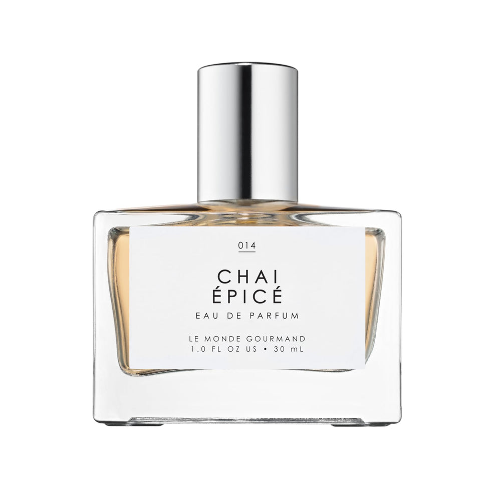 Le Monde Gourmand Chai Épicé, botella frontal, aroma distintivo para uso diario.