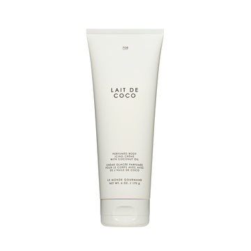 Le Monde Gourmand Lait de Coco, crema corporal perfumada con vainilla para piel suave.
