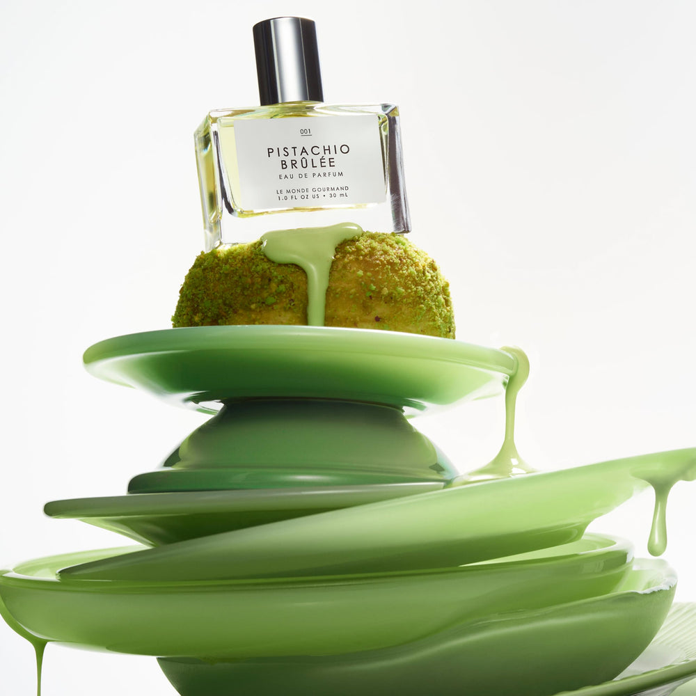 Perfil suave de Pistachio Brûlée, ideal para piel limpia y suave.