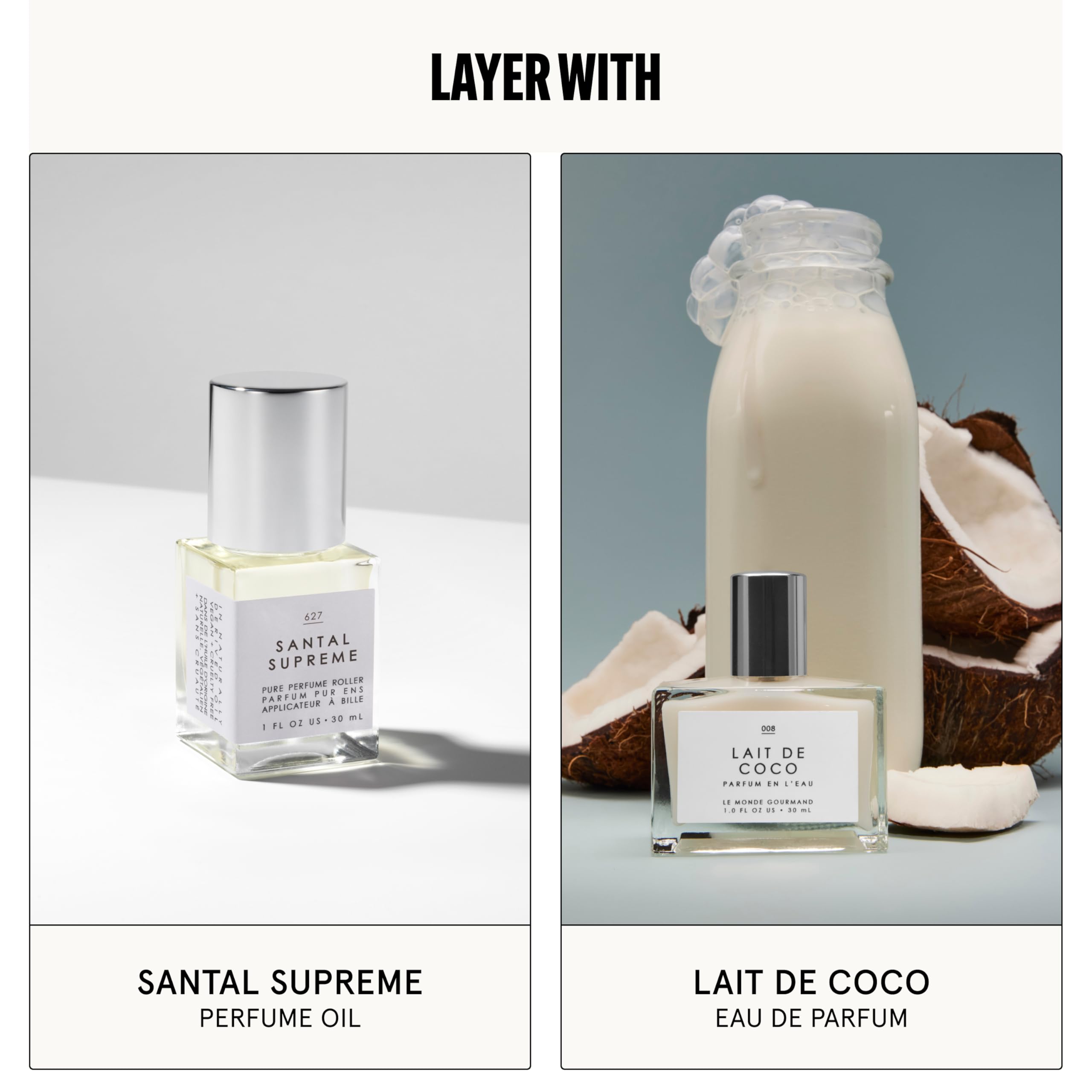 Le Monde Gourmand Santal Supreme contraste violetas define el carácter de la fragancia