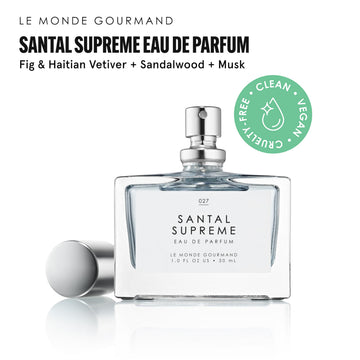 Le Monde Gourmand Santal Supreme tapa dorada sugiere lujo y detalle