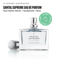 Le Monde Gourmand Santal Supreme tapa dorada sugiere lujo y detalle