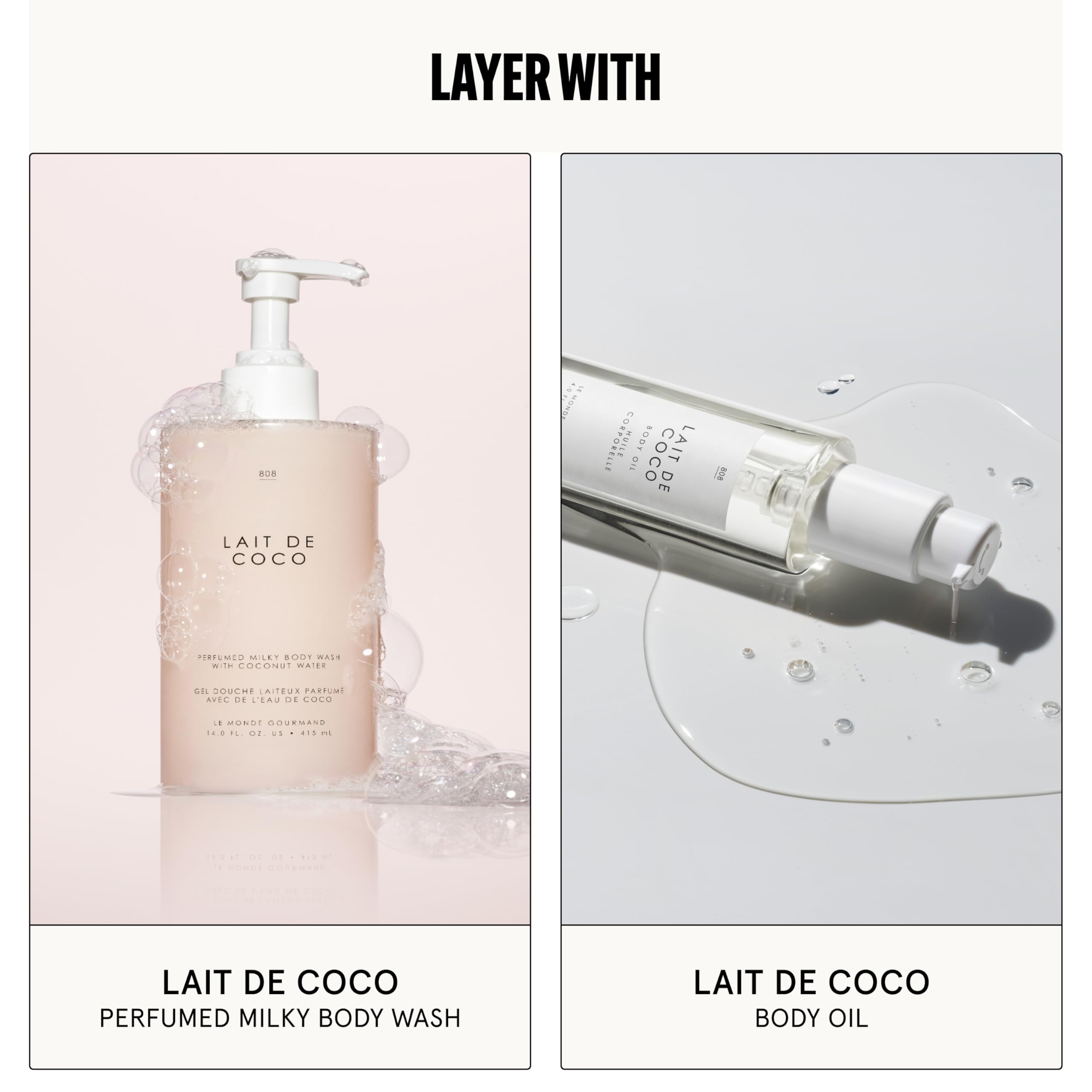Uso diario de fragancia premium Le Monde Gourmand Lait de Coco.