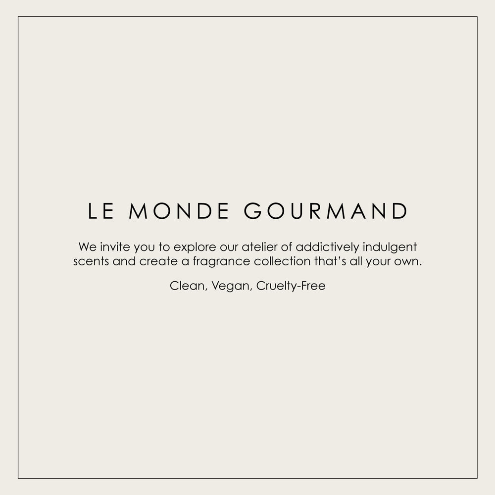 Utilisation polyvalente Le Monde Gourmand sur peau, cheveux et linge.