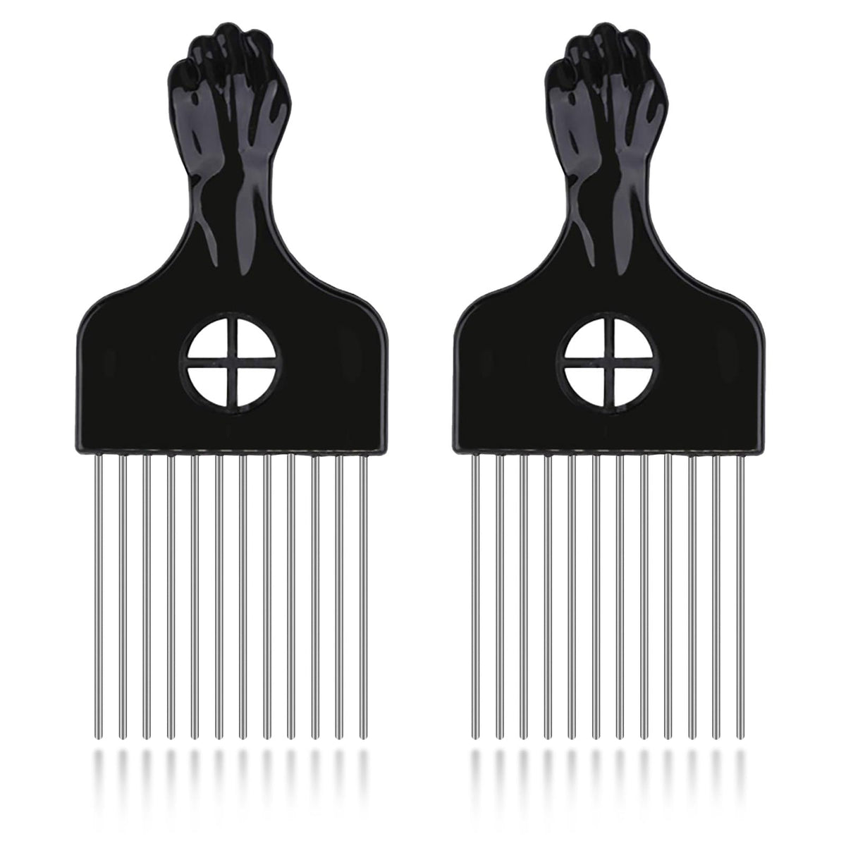 LEADUWAY peine afro metalico: desenreda con suavidad y cuida el cabello rizado
