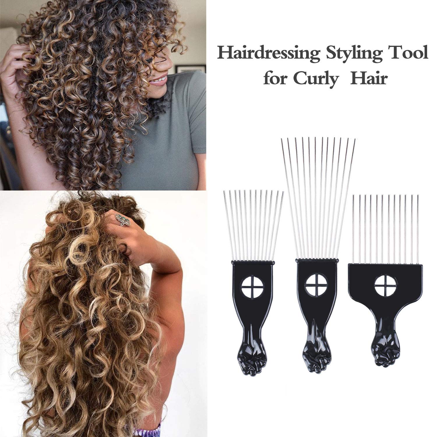 LEADUWAY peine para cabello rizado facilita desenredado y definición sin dañar