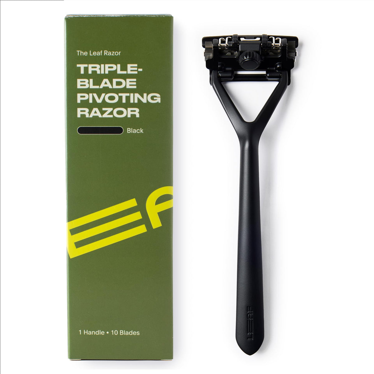 Leaf Shave con razador metalico y cabezal pivotante para contornos faciales
