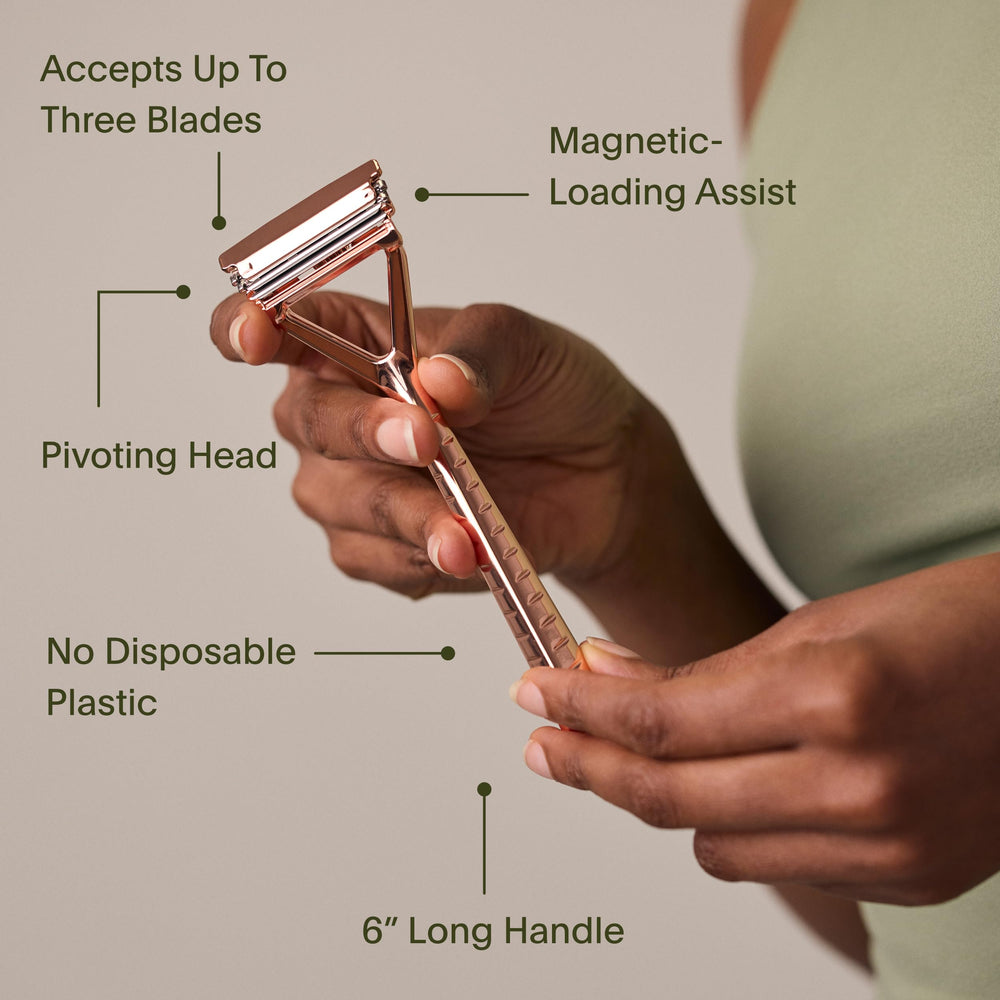 Leaf Shave sistema de carga ajustable para usar 1, 2 o 3 hojas