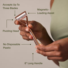 Leaf Shave sistema de carga ajustable para usar 1, 2 o 3 hojas