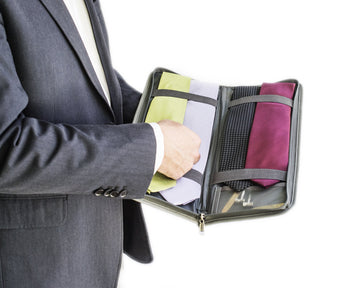 LeanTravel estuche organizador de corbatas: bolsa de malla interior para gemelos y accesorios.