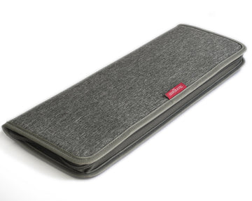 LeanTravel estuche organizador de corbatas: vista exterior elegante y compacto para viajar.