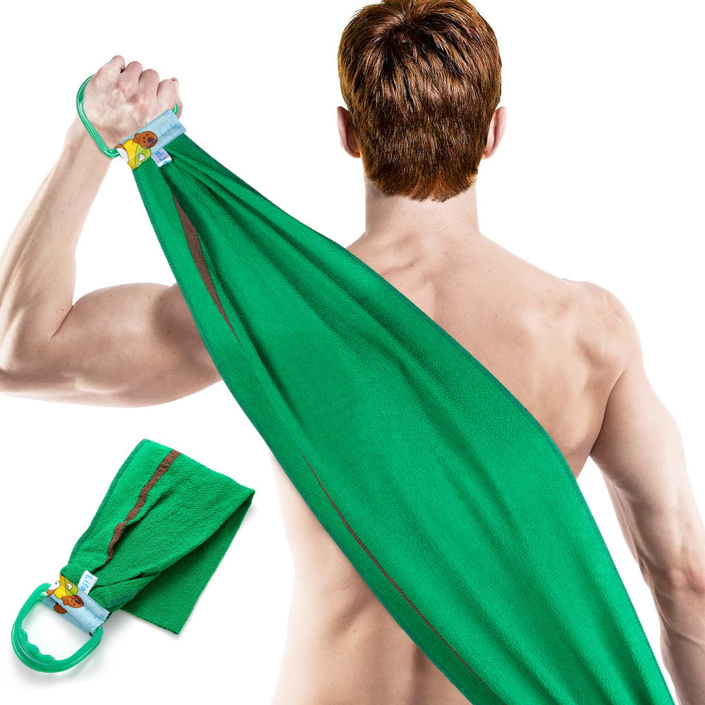 LeapLife toalla exfoliante corporal para suavizar la piel tras la ducha.