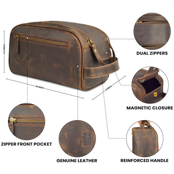 Fermeture YKK extérieure Leather Village, sécurité et style renforcés.