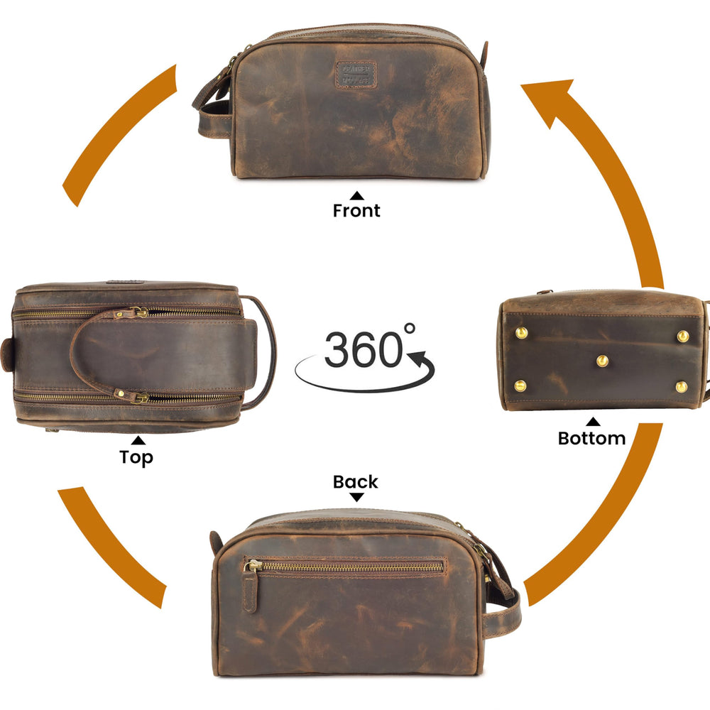 Usage en déplacement avec Leather Village, pour hommes et femmes.