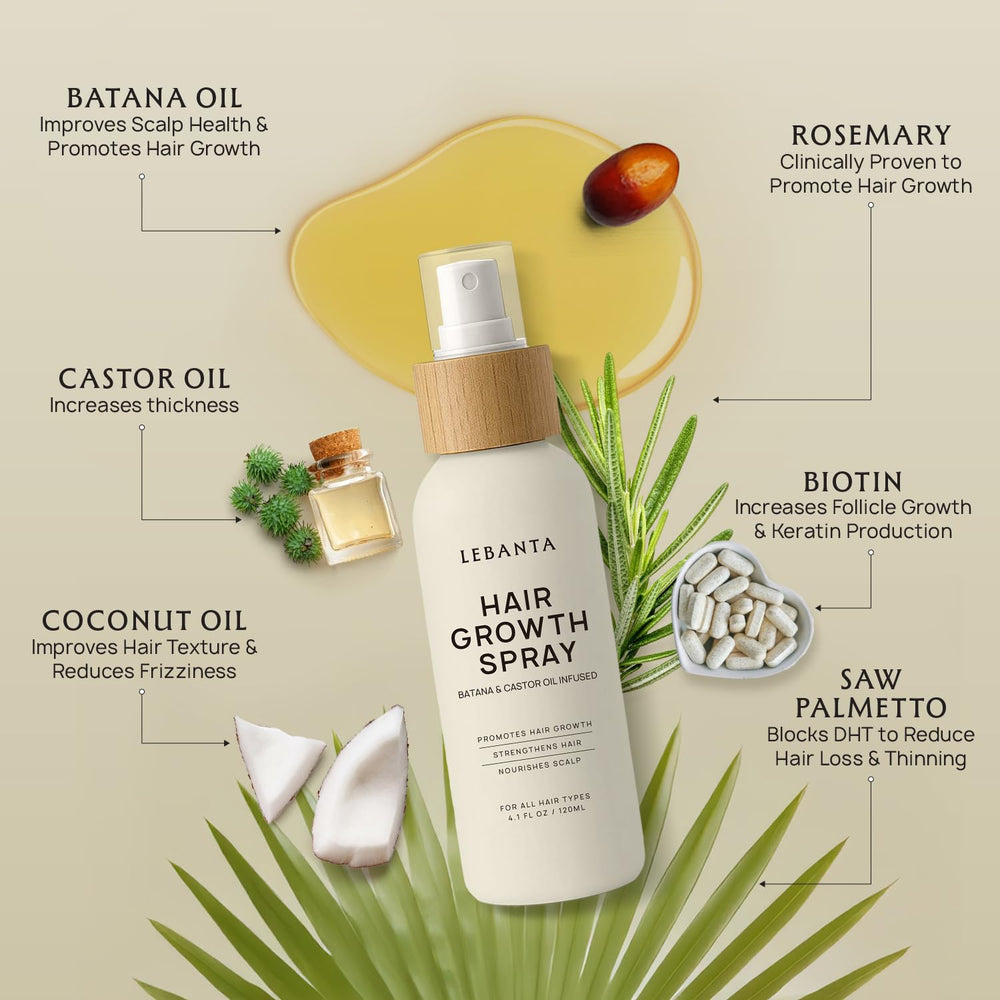 Lebanta Aceite de ricino orgánico para fortalecimiento y brillo.
