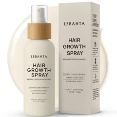 Lebanta Aceite de crecimiento para cabello: botella muestra su presentación ligera y no grasa.