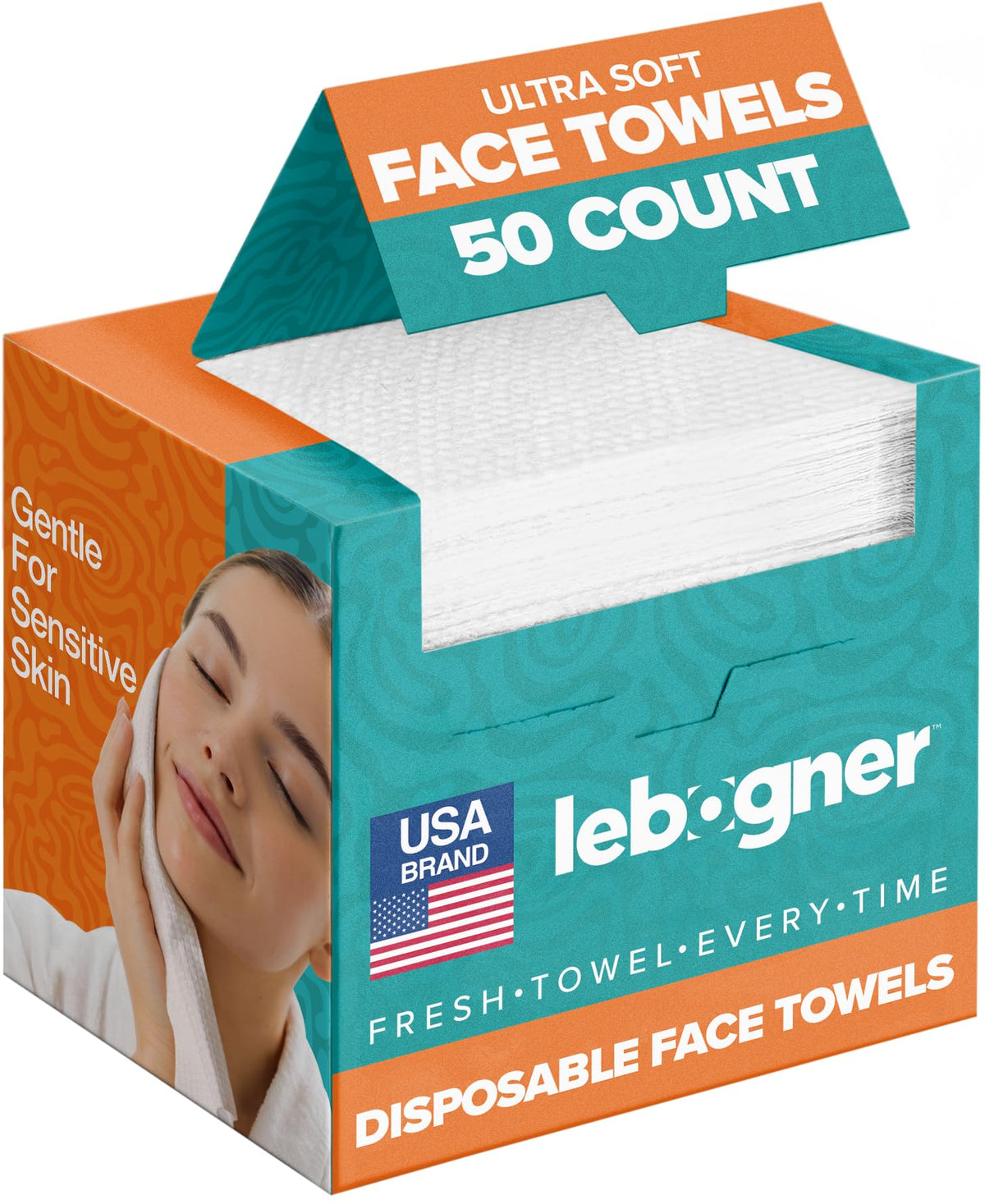 Lebogner: toallas faciales ultra suaves y grandes 10x12 para limpieza completa.